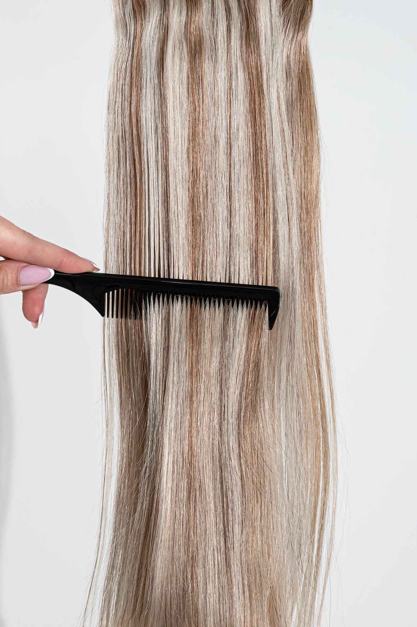 Natūralių plaukų prisegama uodega – kasa, 70 cm, 115 g