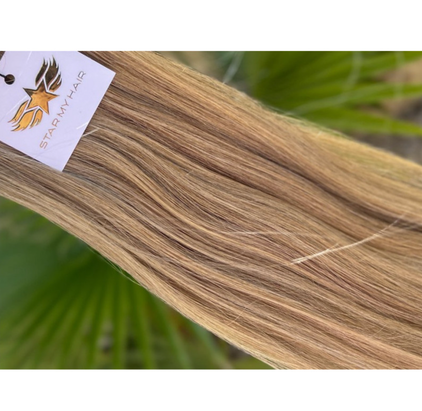 Natūralūs prisegami plaukų tresai natūralios šviesios blondinės spalvos, M 10/20 nr.