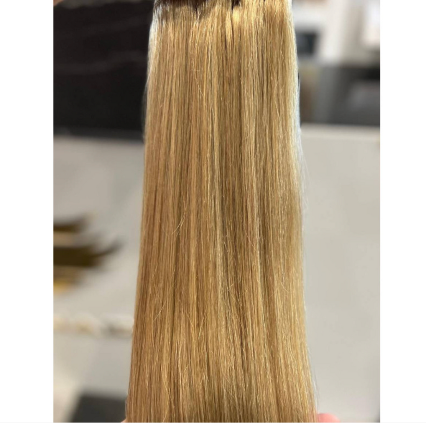 Natūralūs prisegami plaukų tresai natūralios šviesios blondinės atspalvio, 19 nr.