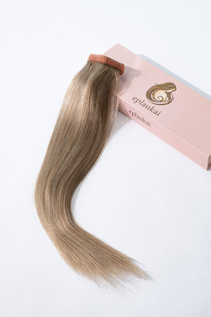 Prisegami natūralių plaukų tresai – šalta šviesi blondinė (19)