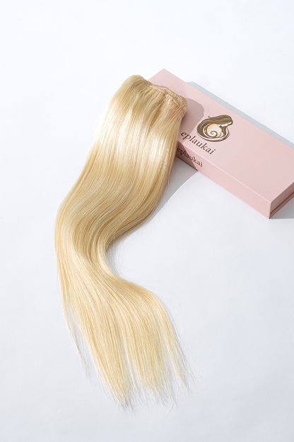 Prisegami natūralių plaukų tresai – labai šviesi blondinė (60)