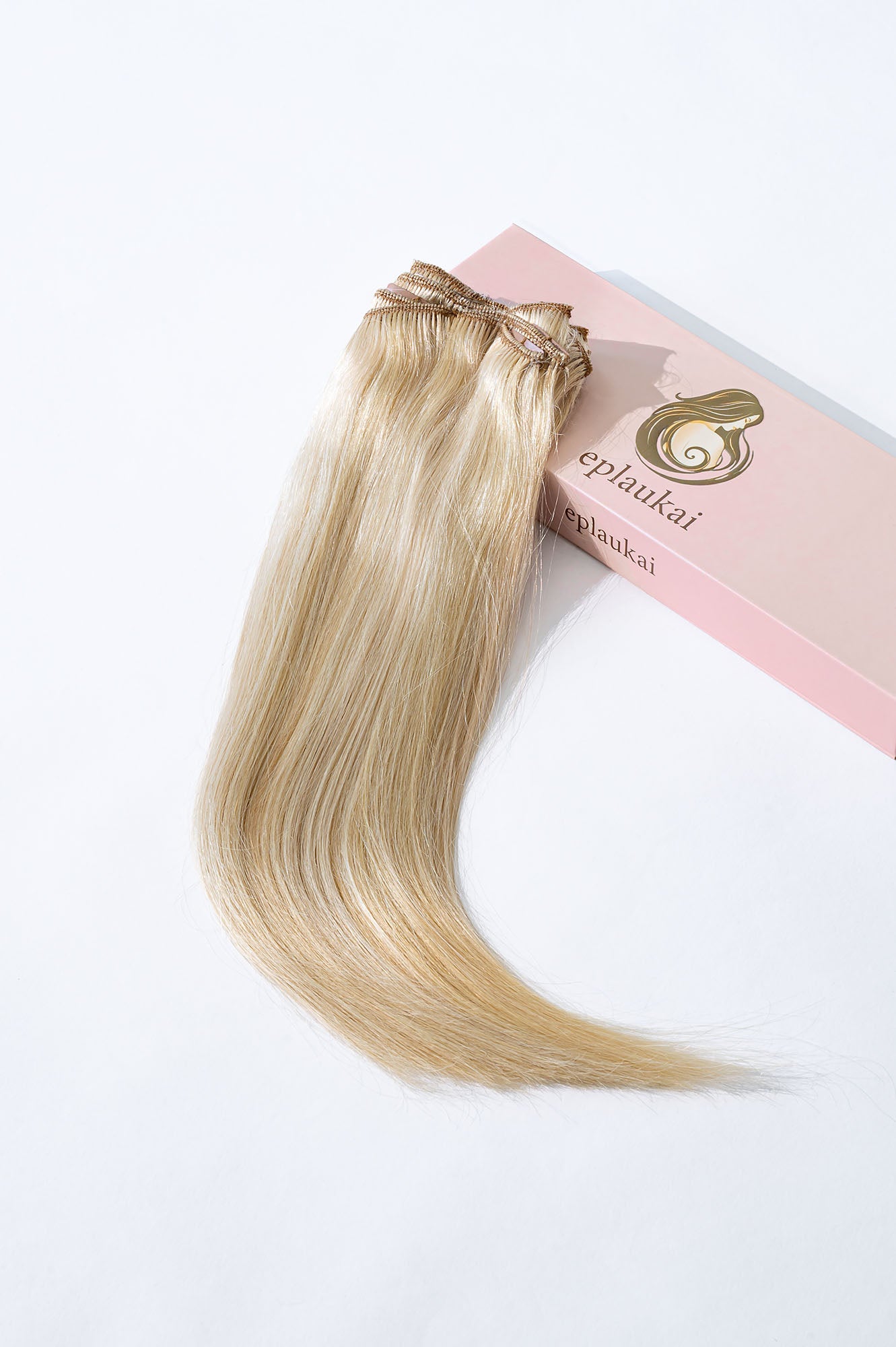 Prisegami natūralių plaukų tresai – auksinė blondinė su šviesiomis balayage sruogelėmis (B 18/613)