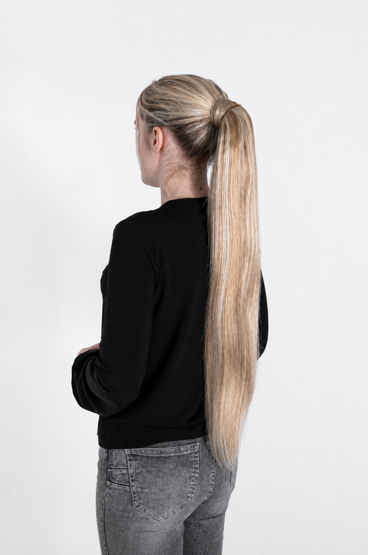 Natūralių plaukų prisegama uodega – kasa, 70 cm, 115 g